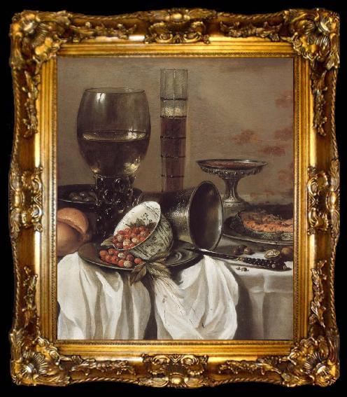 framed  Pieter Claesz Still Life with Drinking Vessels, ta009-2